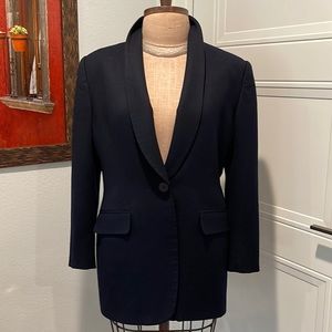 Jones New York Navy Wool Blazer